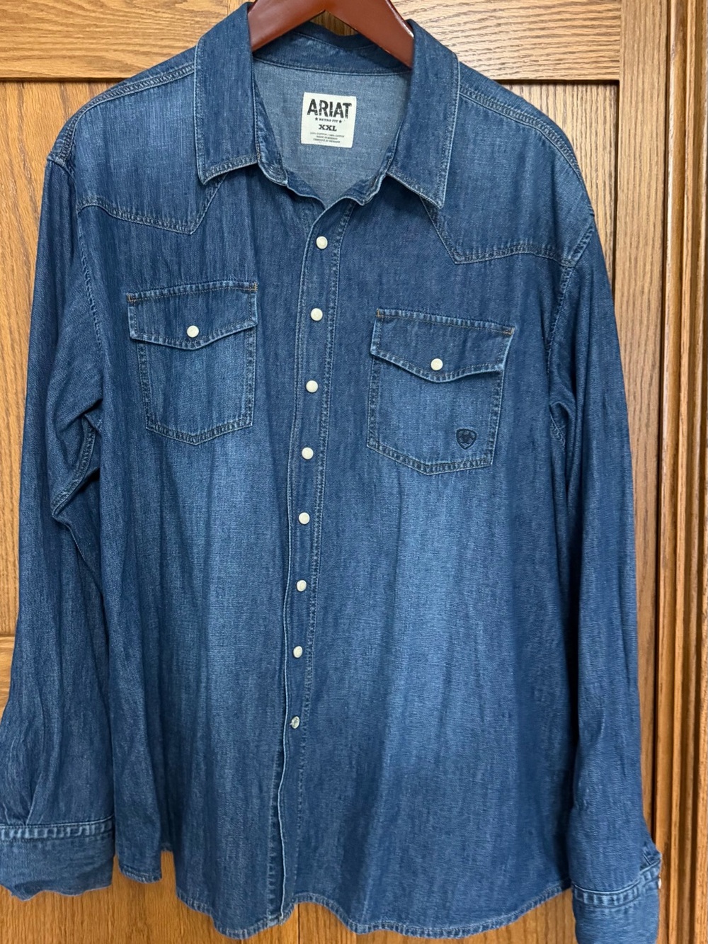 Ariat Indigo Denim Western Pearl Snap Shirt